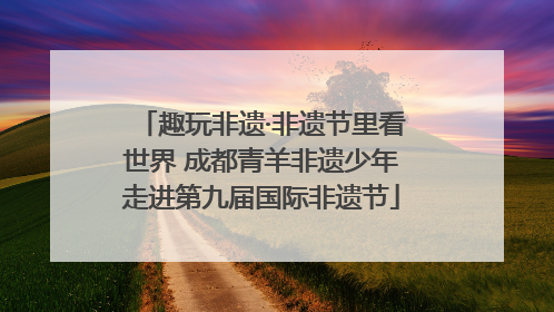 趣玩非遗·非遗节里看世界 成都青羊非遗少年走进第九届国际非遗节