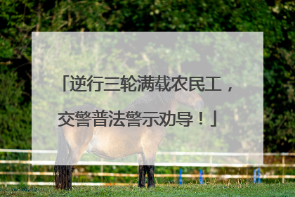 逆行三轮满载农民工，交警普法警示劝导！