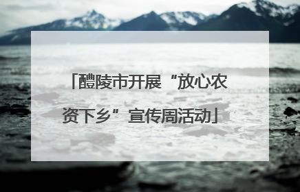 醴陵市开展“放心农资下乡”宣传周活动