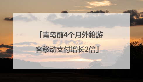 青岛前4个月外籍游客移动支付增长2倍