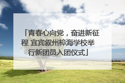 青春心向党，奋进新征程 宜宾叙州樟海学校举行新团员入团仪式