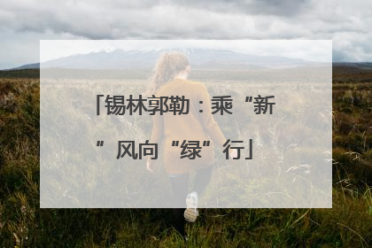 锡林郭勒：乘“新”风向“绿”行
