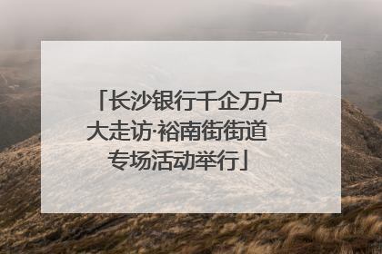 长沙银行千企万户大走访·裕南街街道专场活动举行