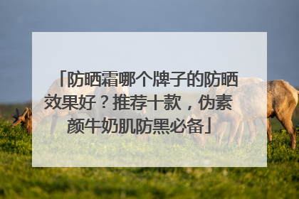 防晒霜哪个牌子的防晒效果好？推荐十款，伪素颜牛奶肌防黑必备