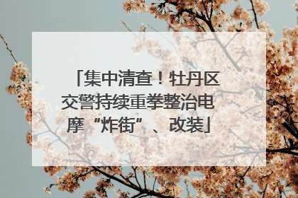 集中清查！牡丹区交警持续重拳整治电摩“炸街”、改装