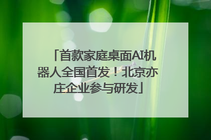 首款家庭桌面AI机器人全国首发！北京亦庄企业参与研发
