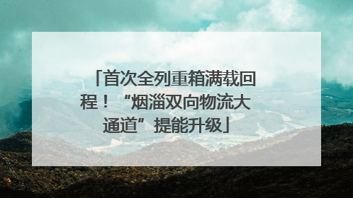首次全列重箱满载回程！“烟淄双向物流大通道”提能升级