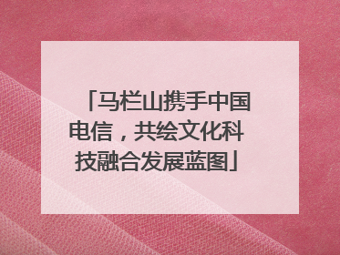 马栏山携手中国电信，共绘文化科技融合发展蓝图