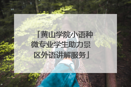 黄山学院小语种微专业学生助力景区外语讲解服务