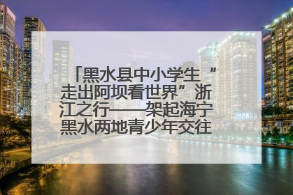 黑水县中小学生“走出阿坝看世界”浙江之行——架起海宁黑水两地青少年交往交流交融新桥梁