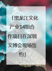 黑龙江文化产业14组合作项目在深圳文博会现场签约