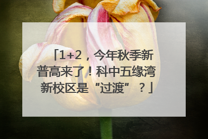 1+2，今年秋季新普高来了！科中五缘湾新校区是“过渡”？