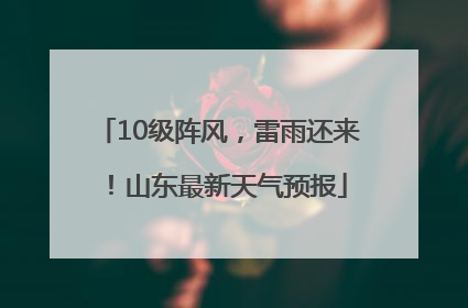 10级阵风，雷雨还来！山东最新天气预报