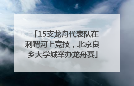 15支龙舟代表队在刺猬河上竞技，北京良乡大学城举办龙舟赛