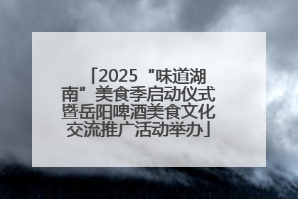 2025“味道湖南”美食季启动仪式暨岳阳啤酒美食文化交流推广活动举办