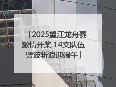 2025望江龙舟赛激情开桨 14支队伍劈波斩浪迎端午