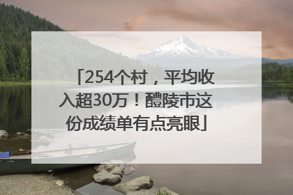 254个村，平均收入超30万！醴陵市这份成绩单有点亮眼