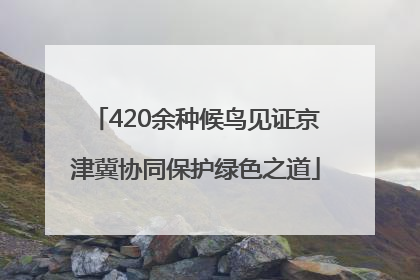 420余种候鸟见证京津冀协同保护绿色之道