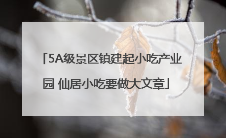 5A级景区镇建起小吃产业园 仙居小吃要做大文章