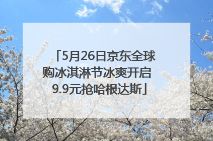 5月26日京东全球购冰淇淋节冰爽开启 9.9元抢哈根达斯