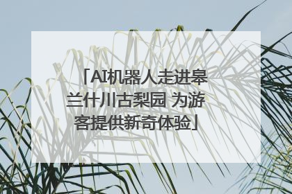 AI机器人走进皋兰什川古梨园 为游客提供新奇体验
