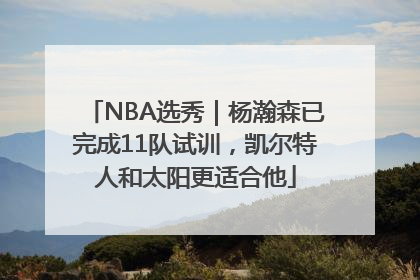 NBA选秀｜杨瀚森已完成11队试训，凯尔特人和太阳更适合他